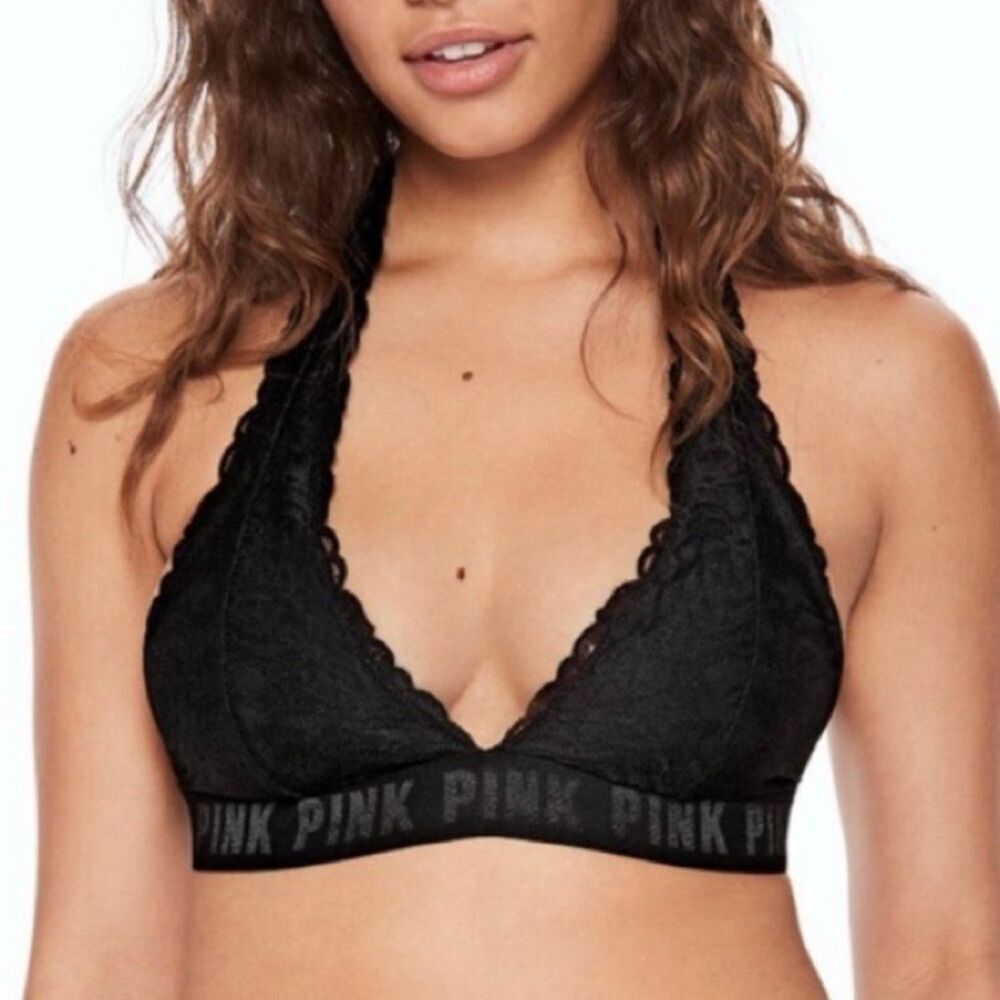 Victoria’s Secret PINK Bra black lace bralette size M